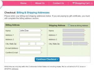 Checkout: Billing Address