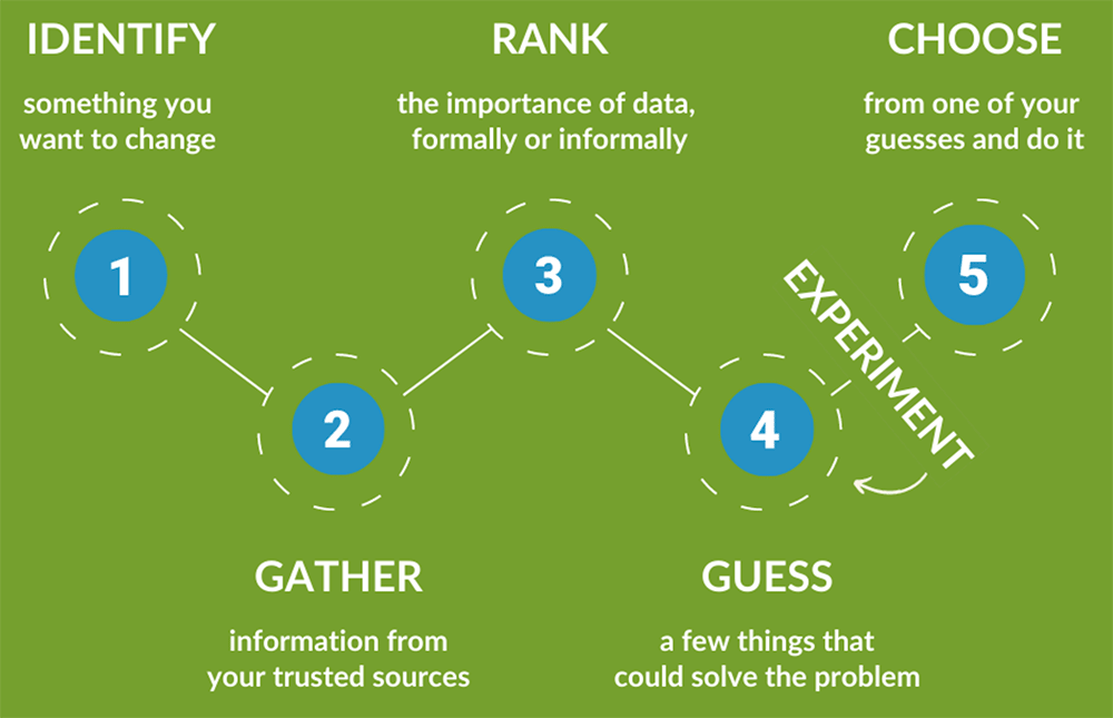 Visualize how business owners make decisions and where experiments fit in